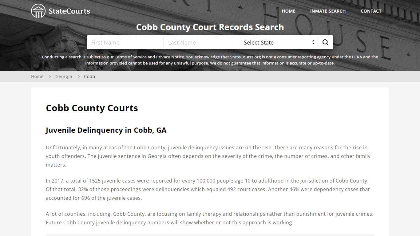 Cobb County, GA Courts - Records & Cases - StateCourts